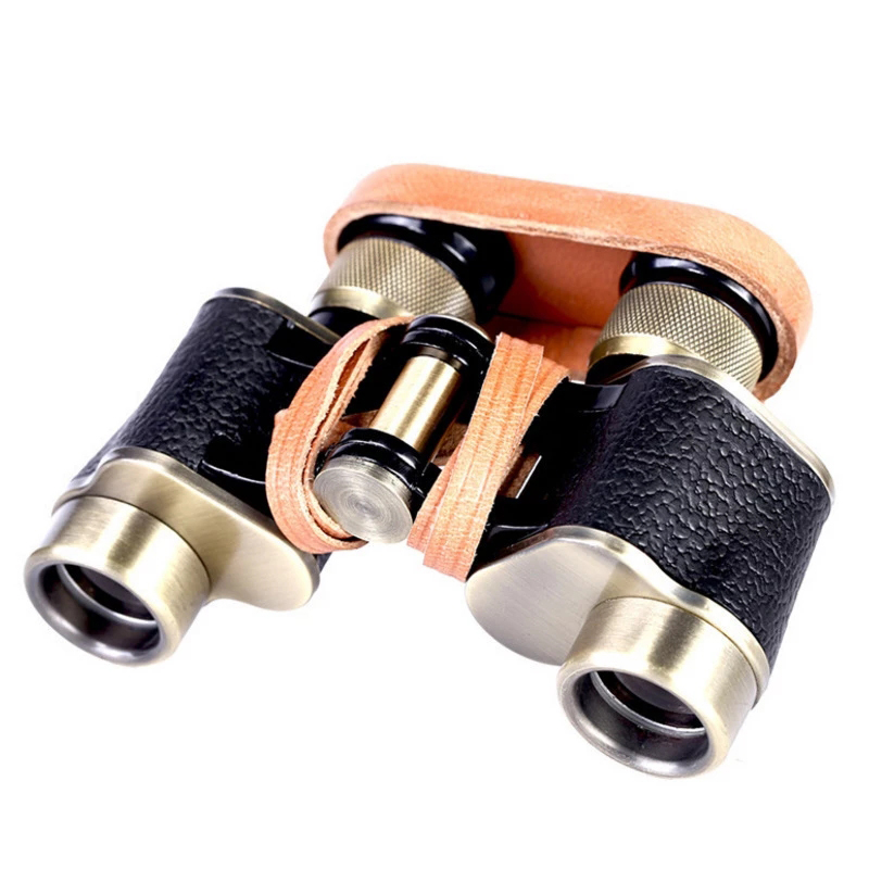 6x24 Professional Binoculars Telescope Zoom Bronze Collection High Definition Scope Camp Hunting Large Size Equipment