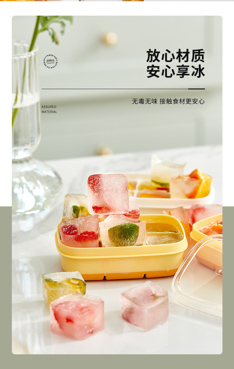 mini bread ice cube tray set, mini 6-compartment ice cube mold, homemade for home kitchen pic 9