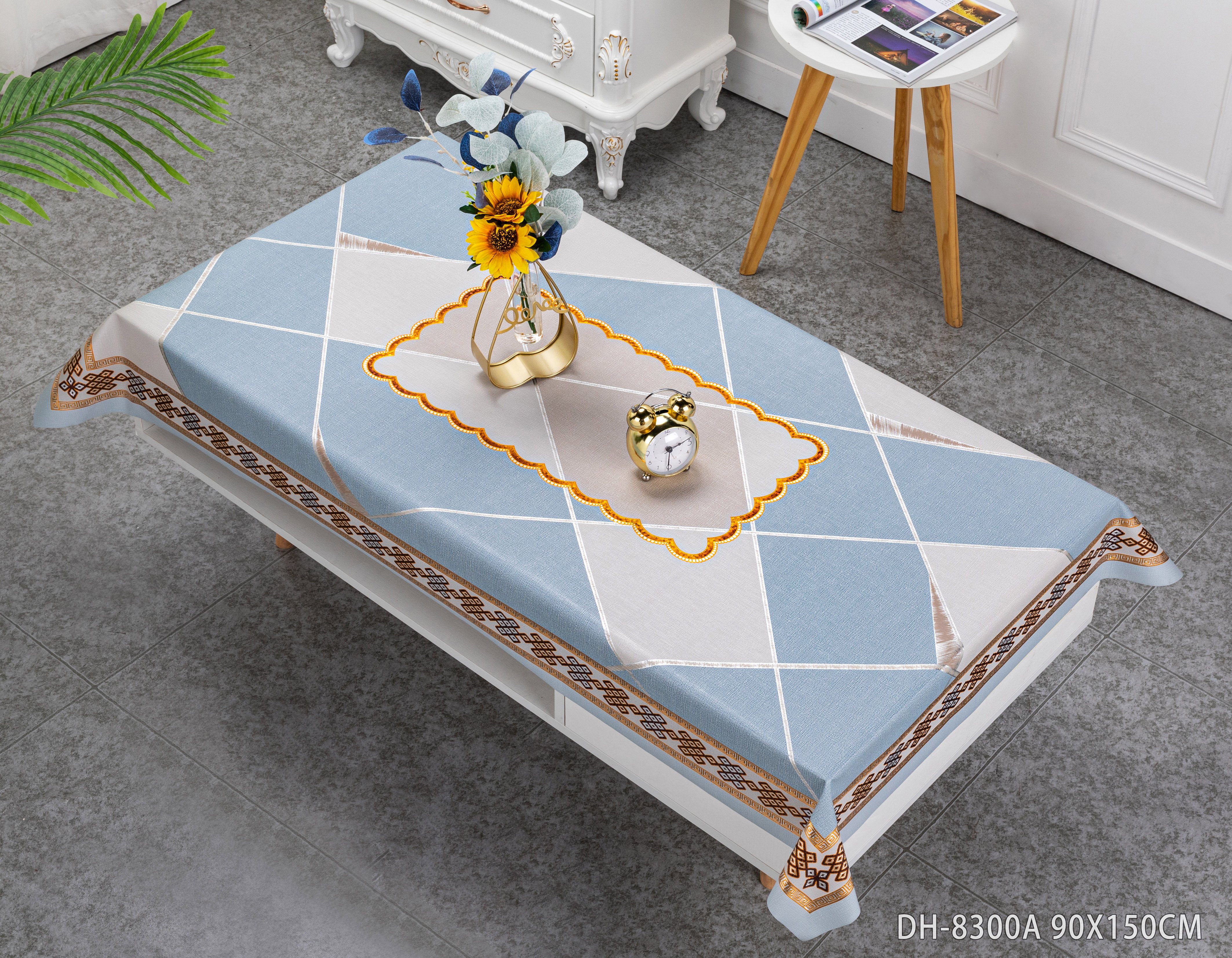Light Luxury Series Tablecloth Waterproof Anti-Oil Tablecloth, European Simple Series Tablecloth Tablecloth, Pvc Printed Tablecloth 90*150Cm Factory Direct Sales details Picture