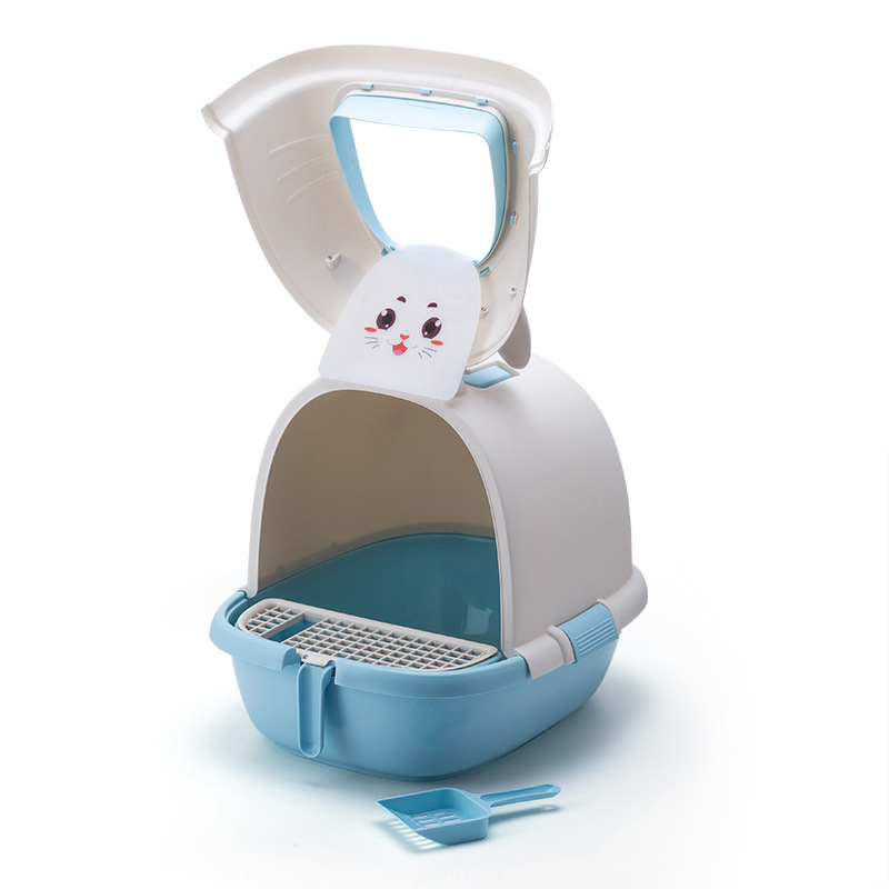 New fully enclosed pet cat litter box to prevent splashing, rabbit-shaped cat litter box, pet supplies Application Scenario