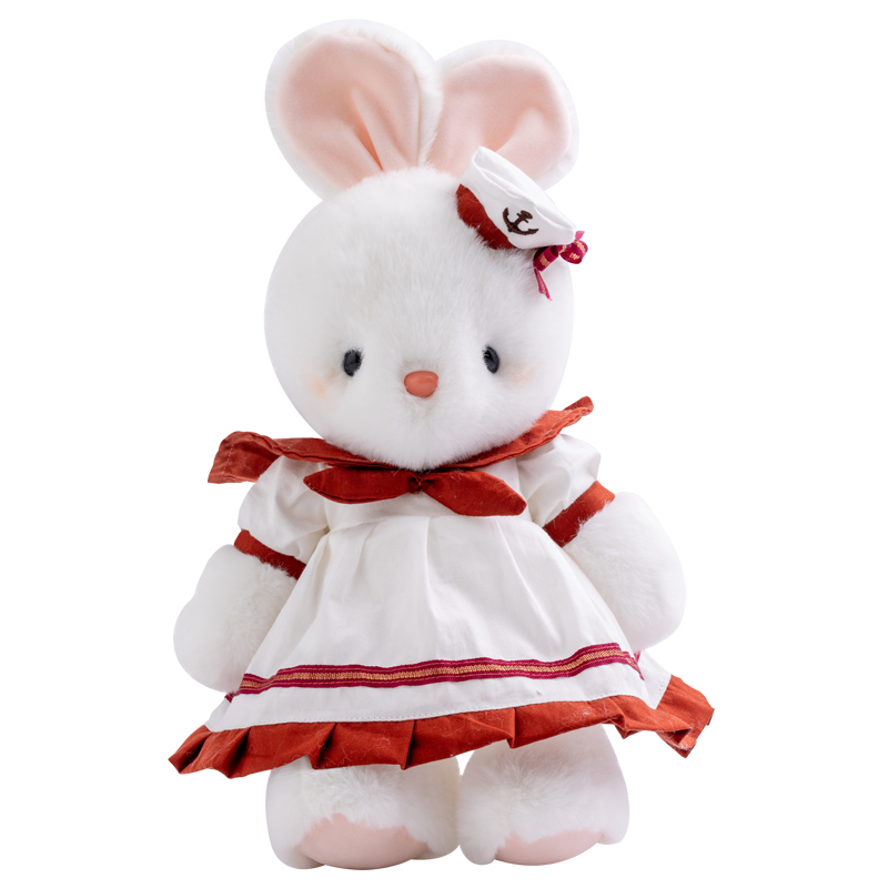 2022 New Monet Rabbit Cute Birthday Gifts for boys and girls, bedroom bed plush toys, wedding wholesale Navy Red Item Picture