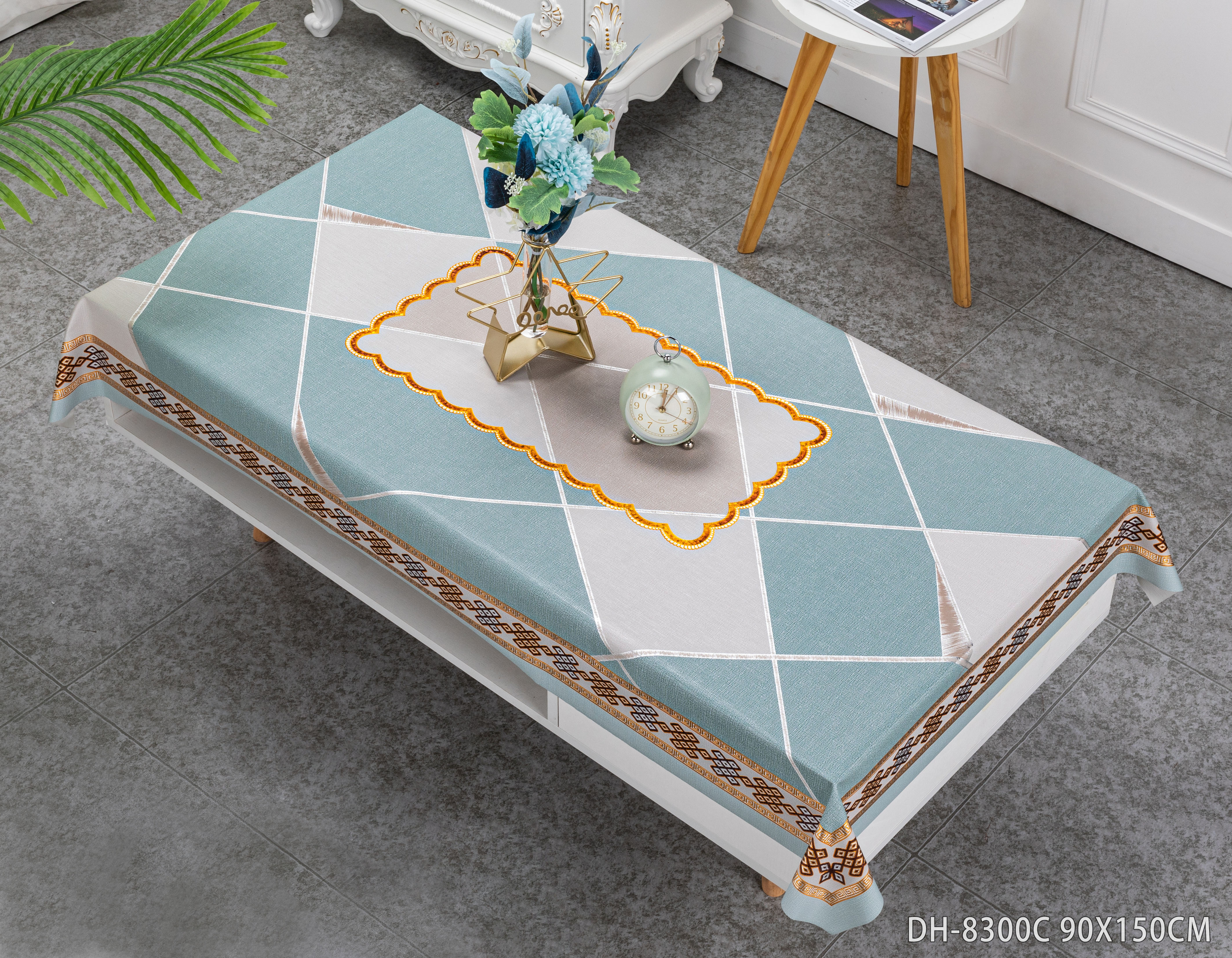 Light Luxury Series Tablecloth Waterproof Anti-Oil Tablecloth, European Simple Series Tablecloth Tablecloth, Pvc Printed Tablecloth 90*150Cm Factory Direct Sales Application Scenario