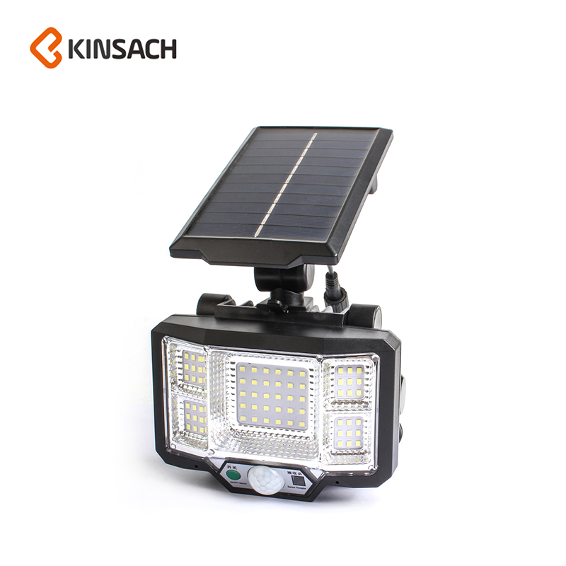 新款太阳能灯分体延长线户外人体感应遥控壁灯家用庭院防水新农村路灯