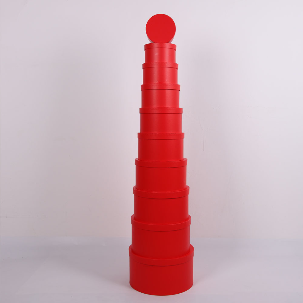 813# Shihao Round 10-Piece Hugging Bucket Flower Box Flower Gift Box Factory Direct Valentine's Day Gift Box
