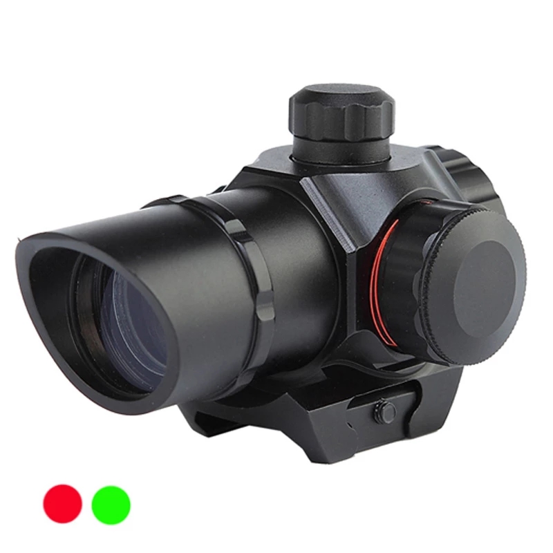 ZIYOUHU 1 x 22 tactical dot sight scope dual illuminated reticle airsoft aiming riflescope for hunting fit 20mm rail mounts