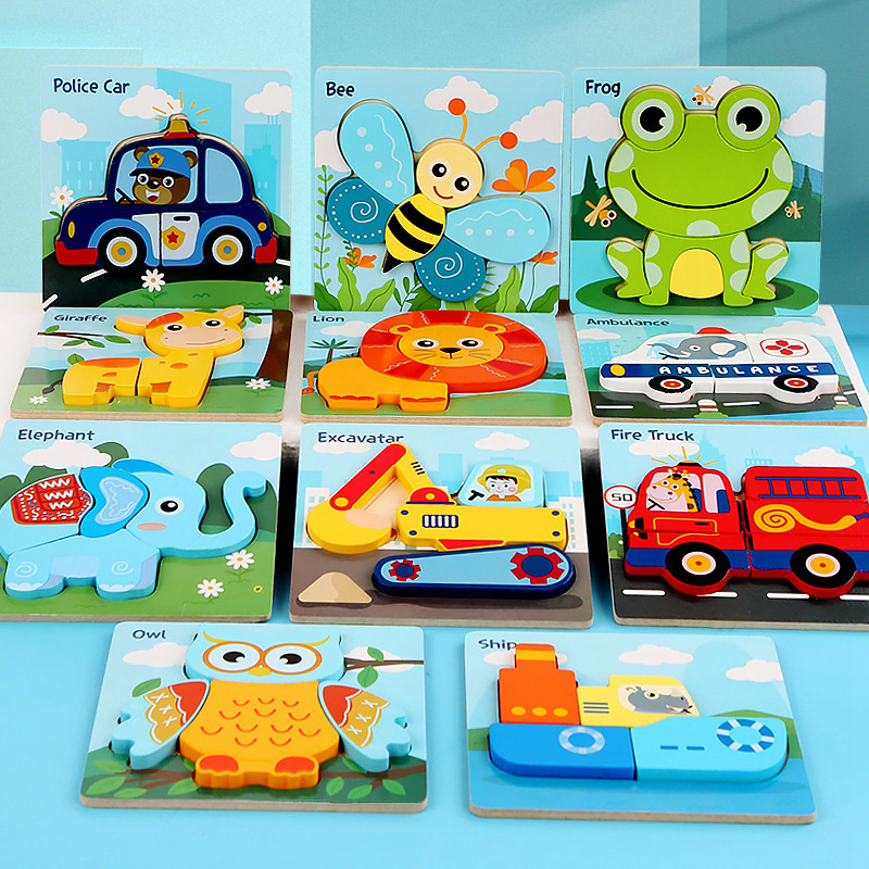3D three-dimensional puzzle wholesale wooden educational toys