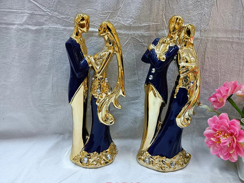 Ceramic handicraft figure couple 6 pic 2