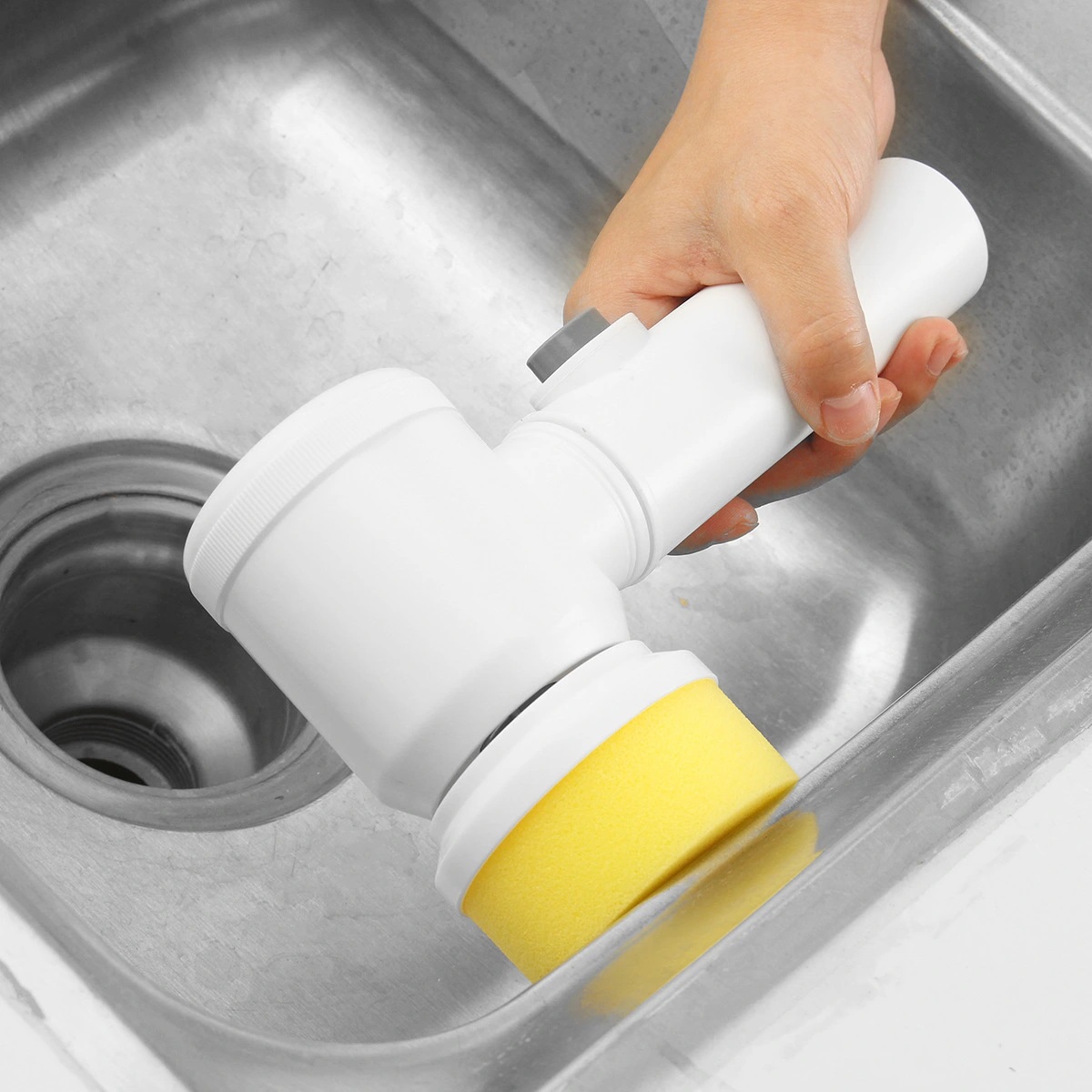GUOSHUO Hanging press household multi-function cleaning electric brush kitchen dishwashing Specification drawing