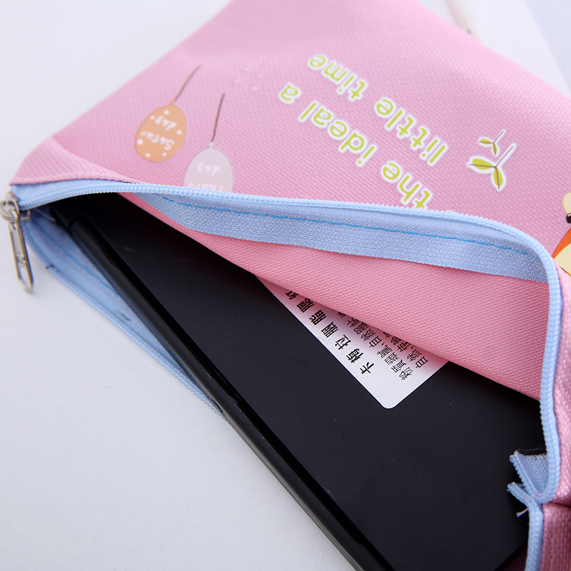 Solid Color A4 Portable Document Bag Single-Zipper Dust Proof Data Storage Bag Conference File Bag Solid Color Study Bag Application Scenario