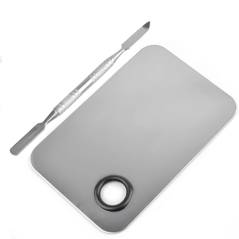 Makeup stainless steel palette Square palette Professional Nail bar makeup palette