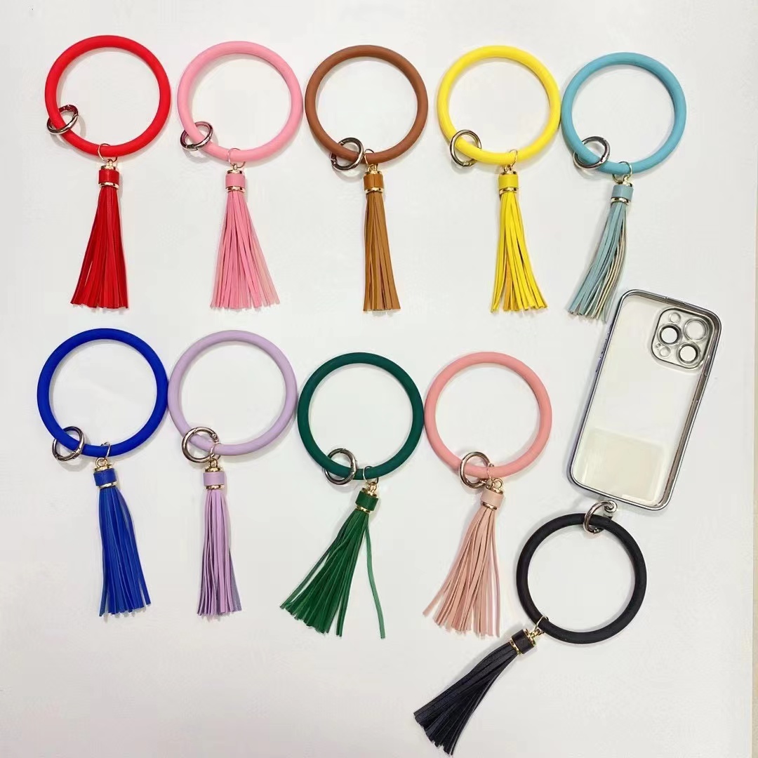 创意桃心外贸新款手机挂绳贴片可调节斜挎硅胶圈吊绳夹片手机挂绳详情2