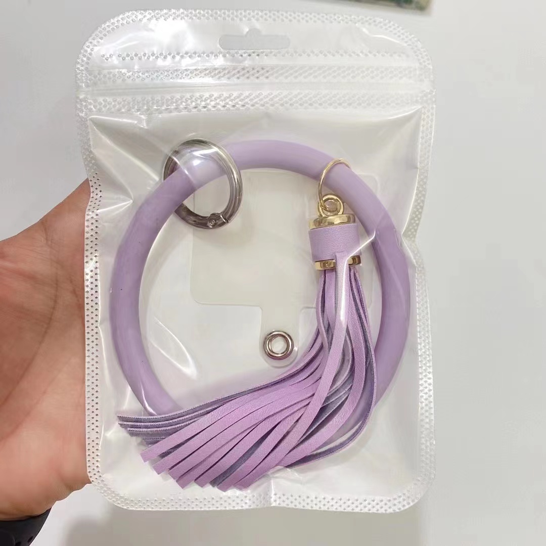 创意桃心外贸新款手机挂绳贴片可调节斜挎硅胶圈吊绳夹片手机挂绳详情8