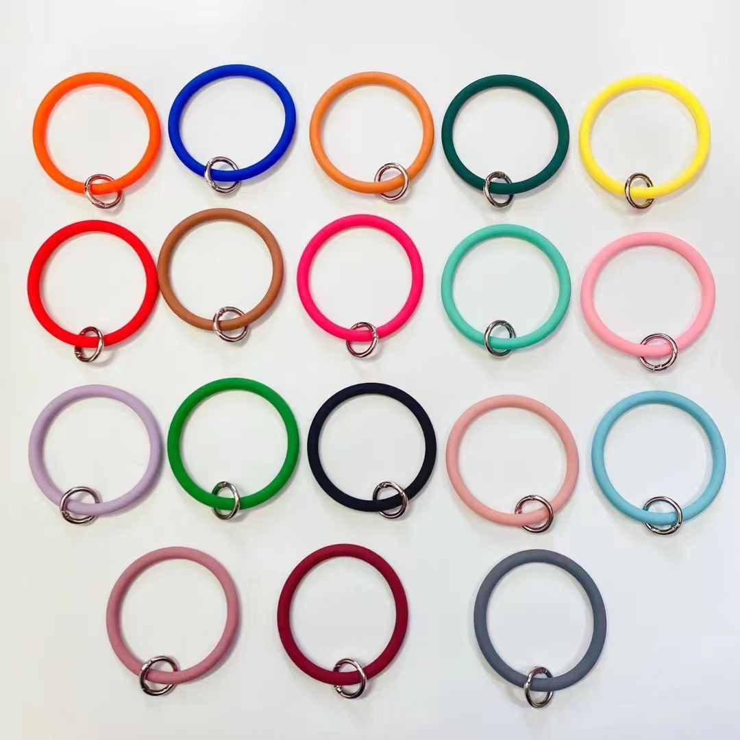 创意桃心外贸新款手机挂绳贴片可调节斜挎硅胶圈吊绳夹片手机挂绳详情6