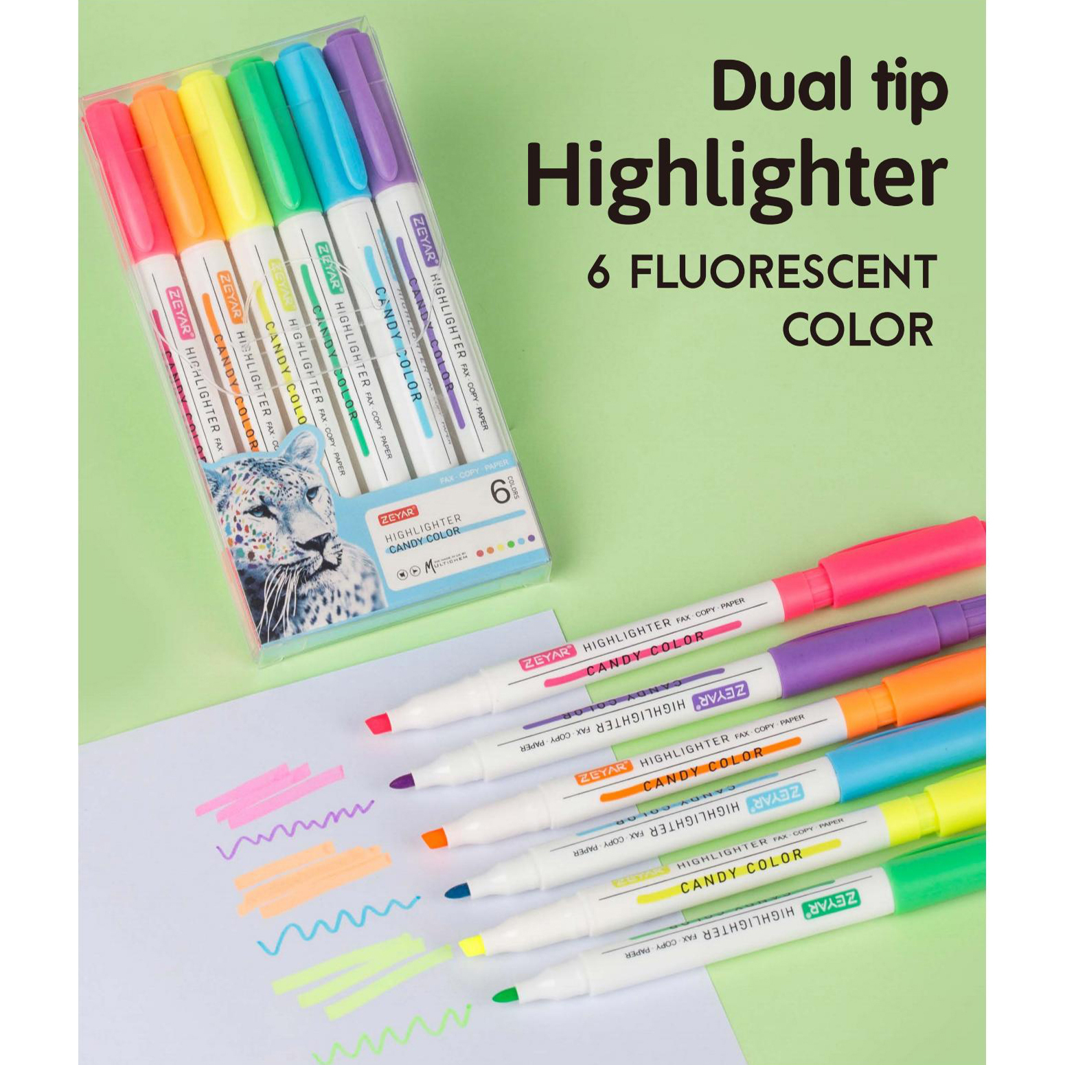 Chang Cheng ZP1191-6A/6B/6C Dual Tip Highlighter Whiteboard Pen thumbnail