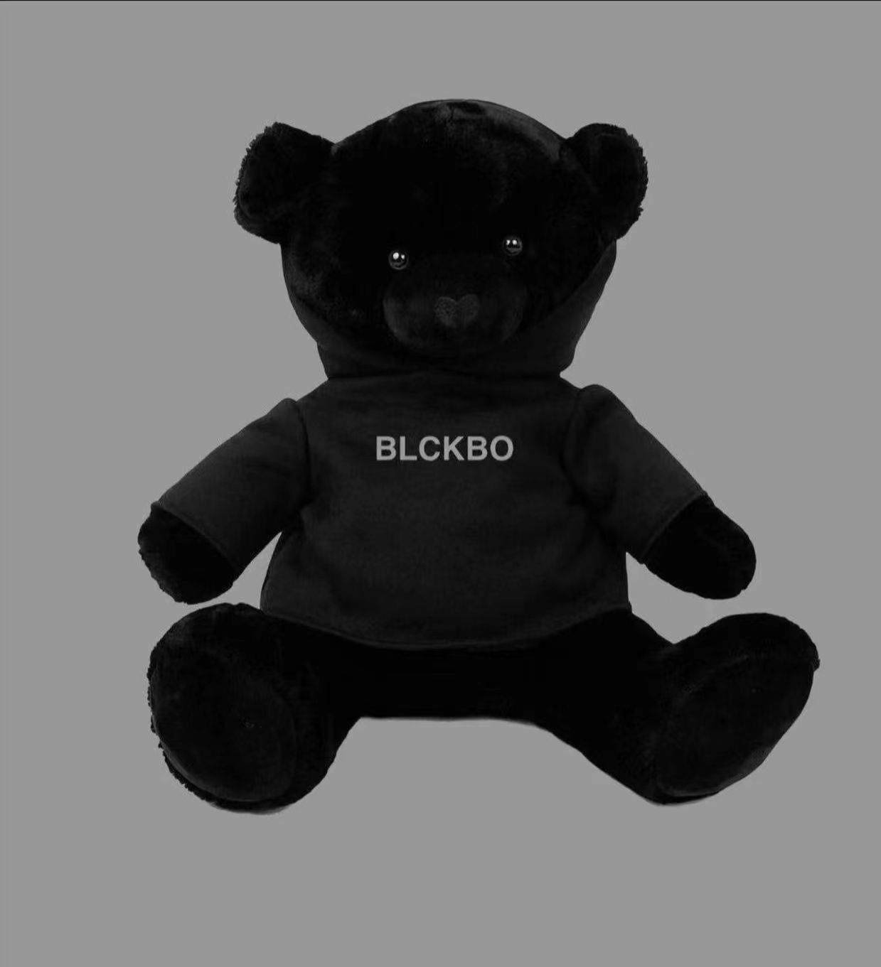 New black bear doll hoodie plush toy bear black