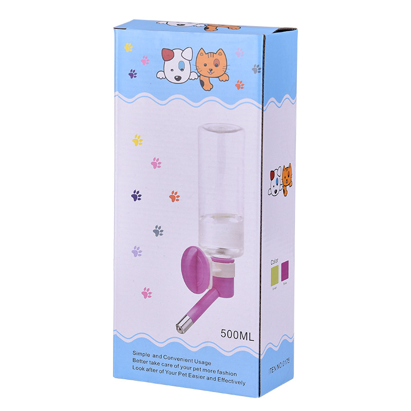 New pet hanging single-outlet water dispenser, automatic water feeder, 500ml large-capacity water dispenser for cats and dogs Item Picture