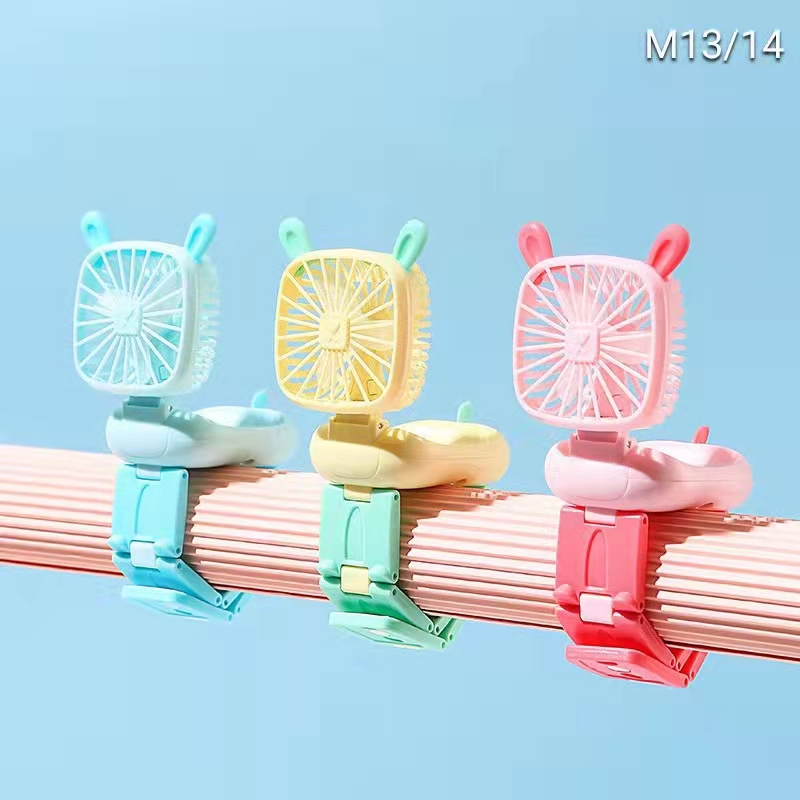 M13 Watch Charging Fan Powder Blue Yellow Three Colors With Light Second Gear Wind Watch Style Application Scenario