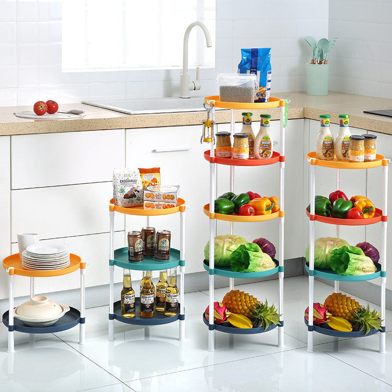 Kitchen shelves, floor-standing multi-layer vegetable baskets, toy and snack storage racks, fruit and vegetable storage racks, kitchenware Item Picture