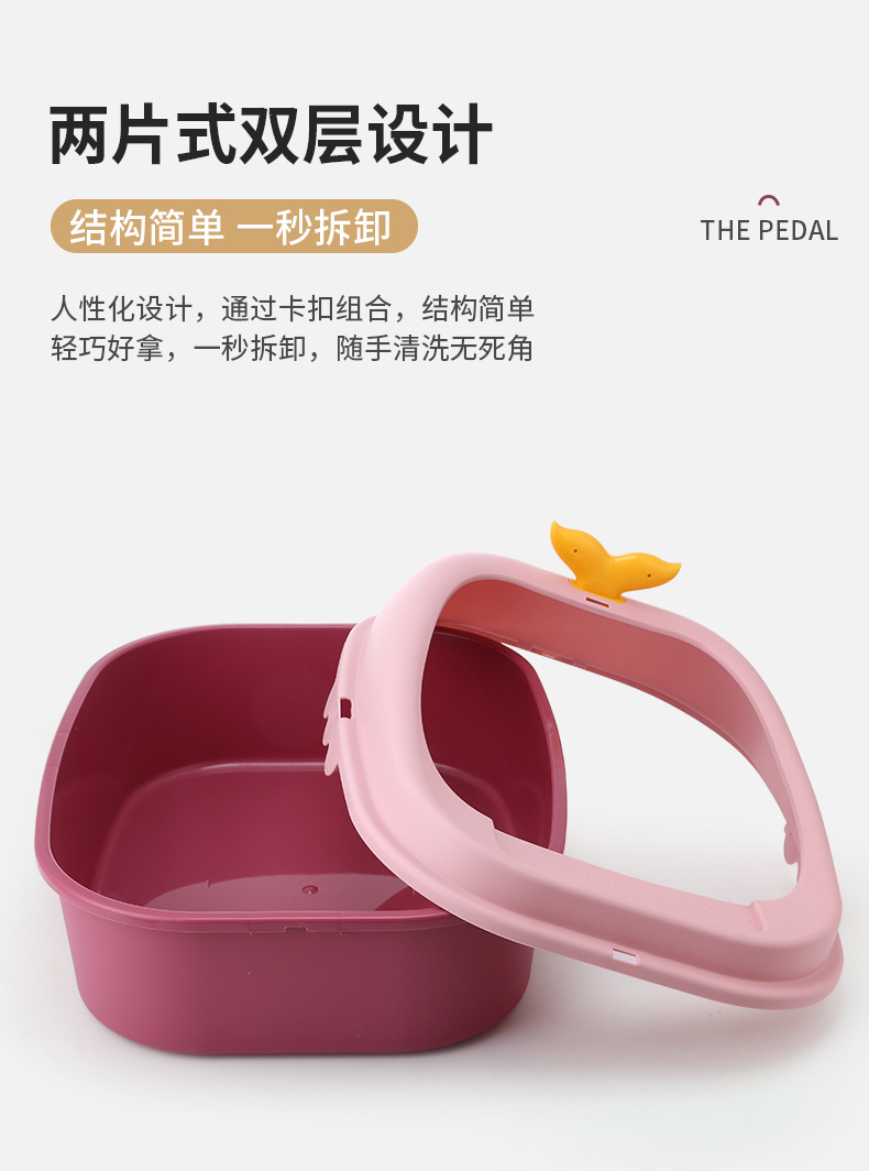 The new semi-enclosed pet cat toilet can be used all year round. The cat litter box is splash-proof and cute. It is a universal pet product for both big and small cats pic 6