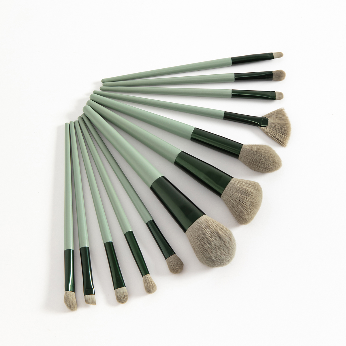 12 Slim And Long Makeup Brush Four Colors Practical For Beginners Easy To Carry Soft Bristles Item Picture