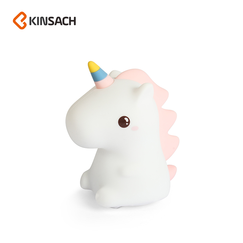 Unicorn remote control silicone patting light, baby feeding soft light for eye protection, night light for getting up and sleeping, usb charging