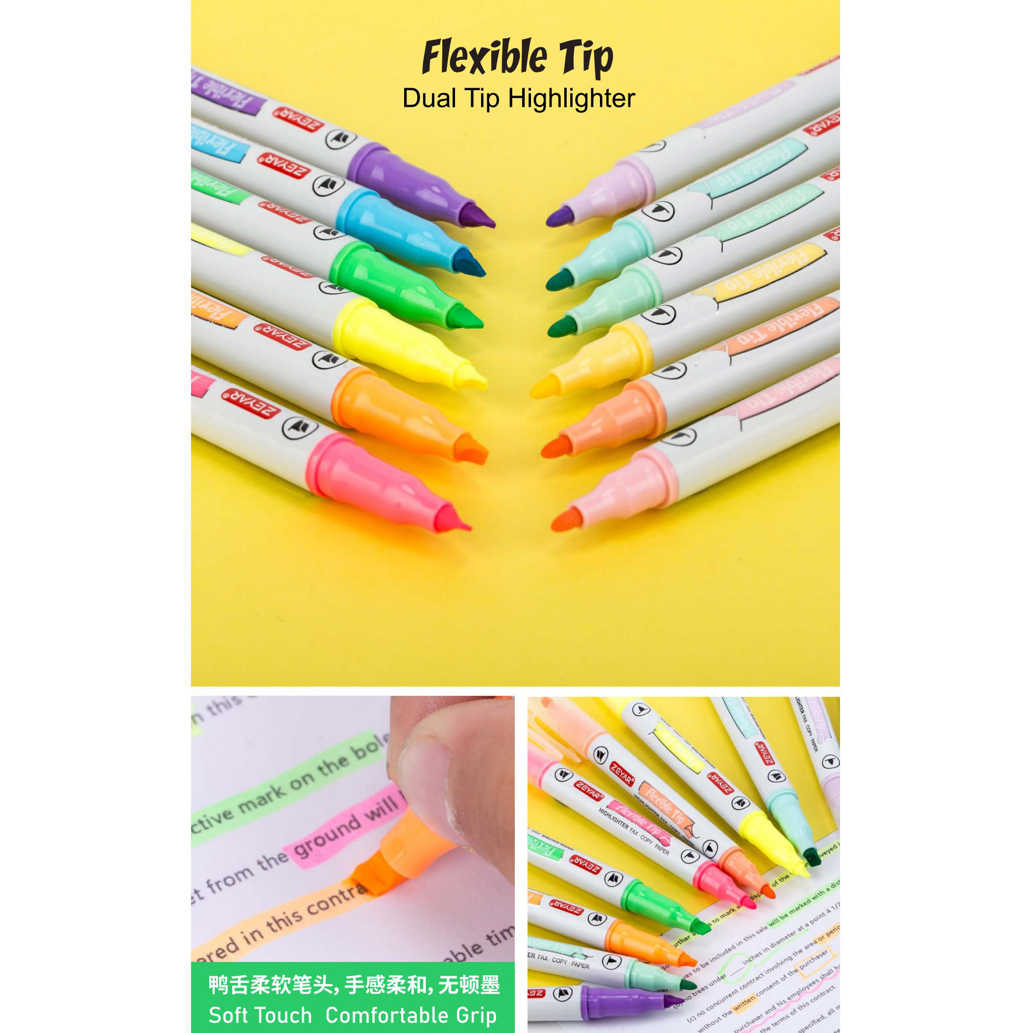 Chang Cheng ZP1190-6A/6B Flexible Tip Dual Tip Highlighter Mark Pen Application Scenario
