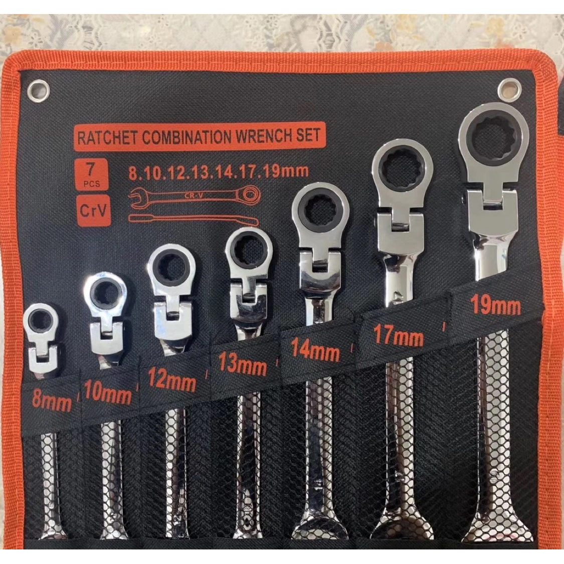 JINXIN 7pcs OEM Industrial All size Strong Steel Sandblast Metric ratchet wrench thumbnail