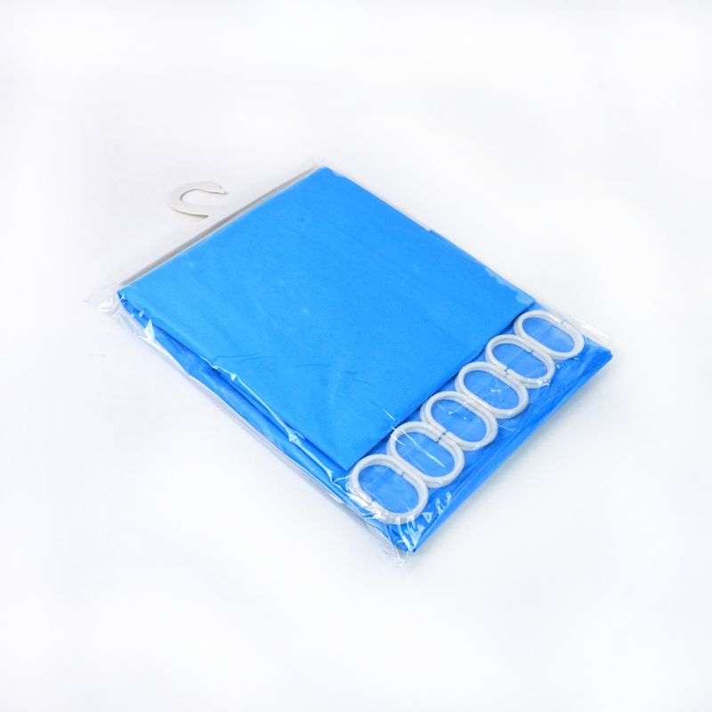 Pe Waterproof And Mildew Resistant Detachable Bathroom Shower Curtain Bathroom Bathtub Divider Shower Curtain Curtain Specification drawing