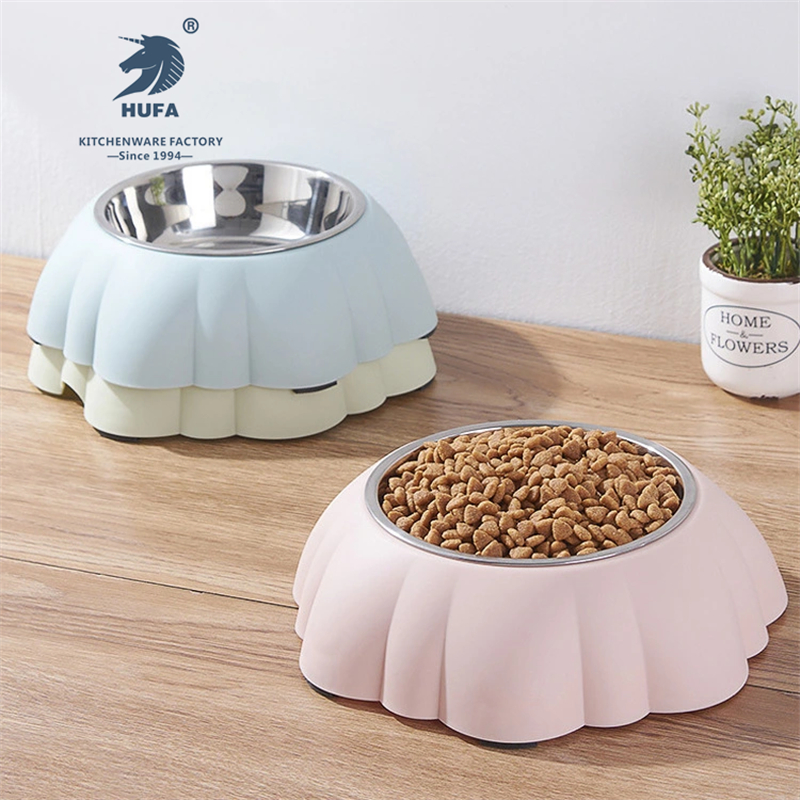 Pet bowl Dog bowl cat bowl Pet bowl stainless steel pet bowl dog bowl cat bowl cat supplies pet food set stainless steel plastic dog bowl cat bowl Pumpkin shaped creative pet single bowl
