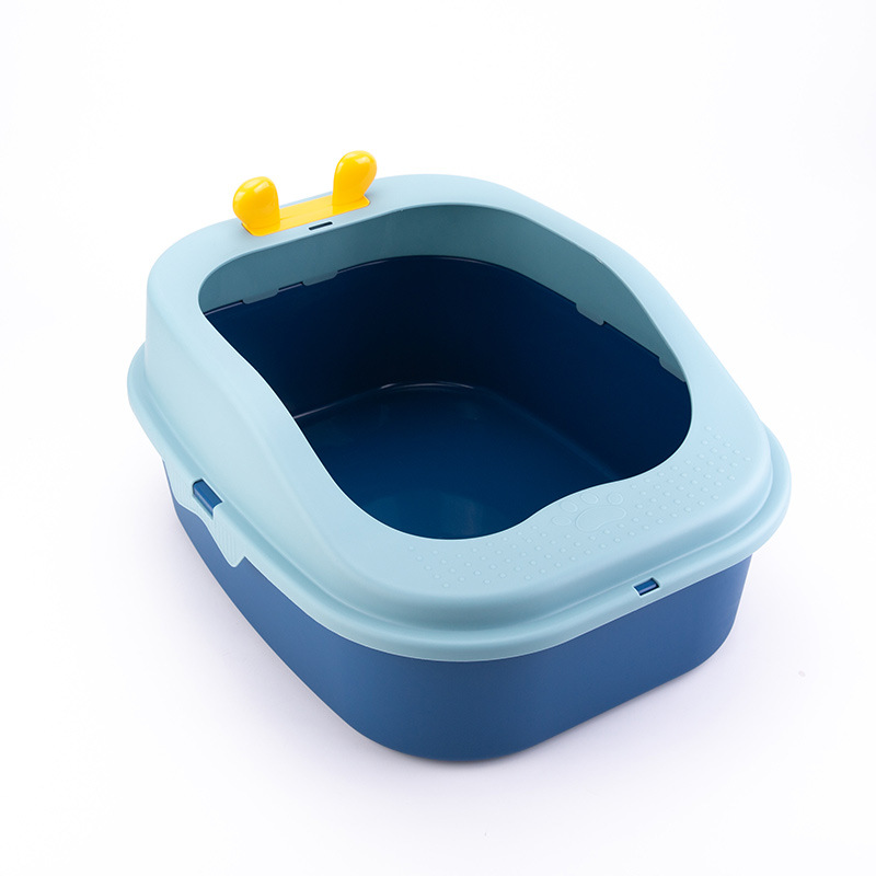 New type of cat litter box in stock for wholesale. Cute ears semi-enclosed cat litter box, anti-splash, large cat toilet Application Scenario