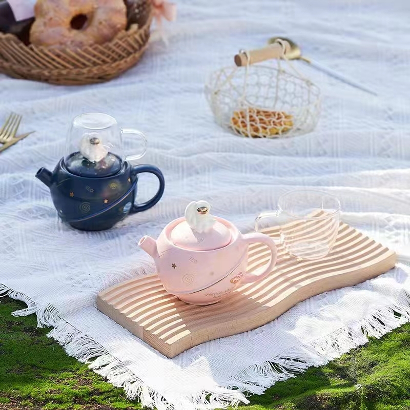 Astronaut Gap Set Star Cup Star Ceramic Teapot Star Cup Lovers Coffee Cup Gift Box Set Zhuochia 0133 details Picture