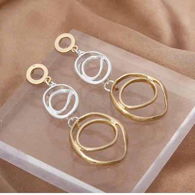 Tong Ling light luxury earrings wholesale female temperament net red new tide simple earrings thumbnail