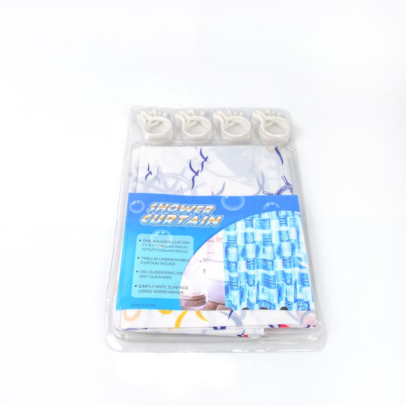 Eco-Friendly Waterproof And Moisture-Proof Bathroom Bathroom With Hook Shower Curtain Application Scenario