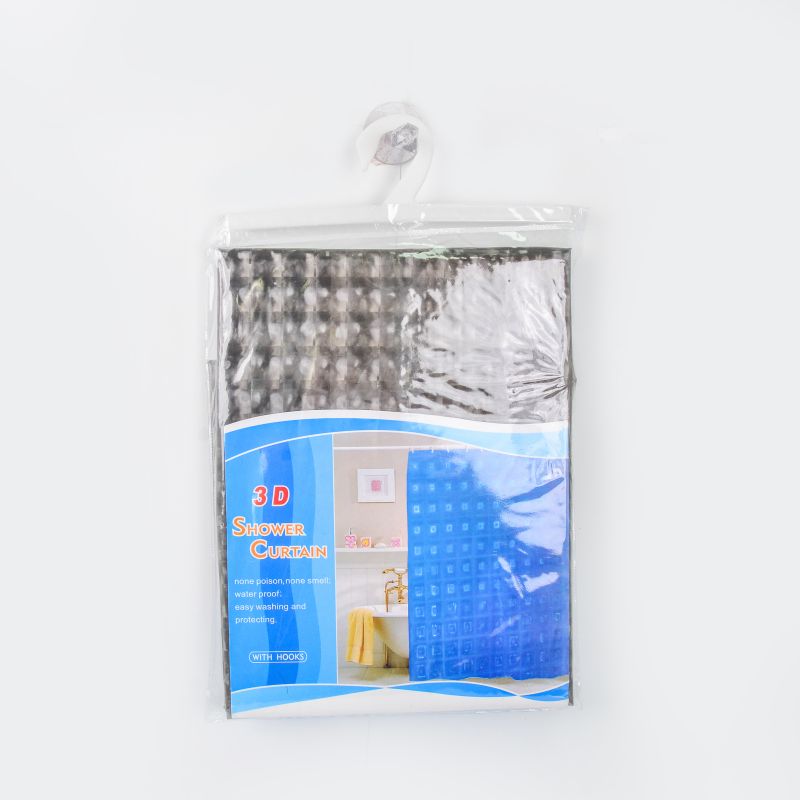 Bathroom Waterproof Mildew Resistant 3D Cat Eye Shower Curtain With Hooks details Picture