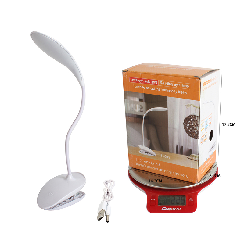 led desk lamp, student reading, charging, learning, reading, bedroom bedside, children's dimming clip wholesale, gift customization Specification image