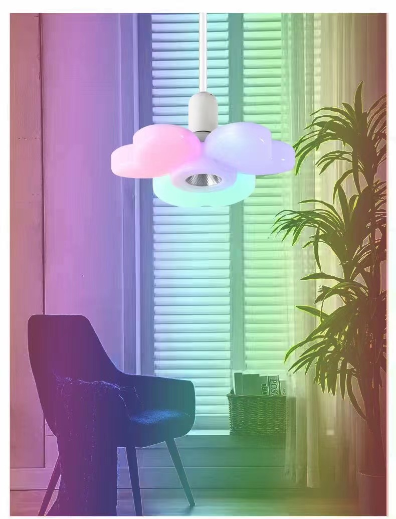 Detachable lamp head heart-shaped flying saucer lamp -80W white/warm light color pic 1