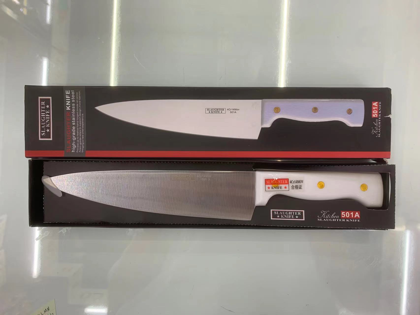 Stainless steel chef's knife plastic handle slaughter knife multipurpose knife