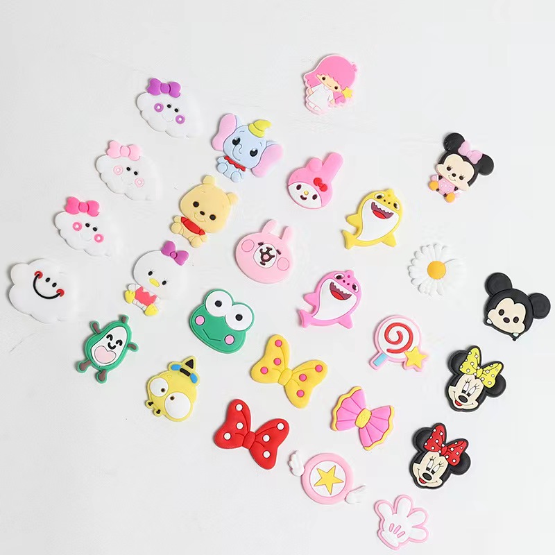 Children cartoon shoes buckle PVC soft plastic key chain accessories refrigerator stickers accessories