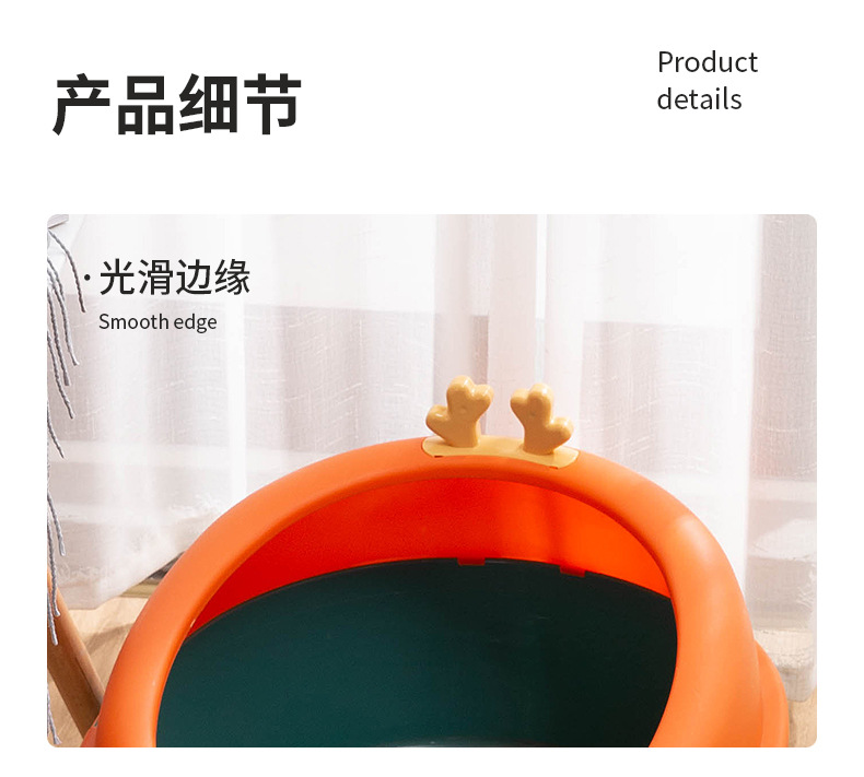 New pet cat litter box, egg-shaped, rabbit ears, antler ears, cat ears, semi-enclosed cat toilet, high-sided, big and small cat universal cat pet supplies pic 10