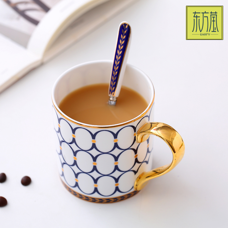 Creative European British bone China mug water cup INS Nordic afternoon tea cup bone China coffee cup gift box details Picture