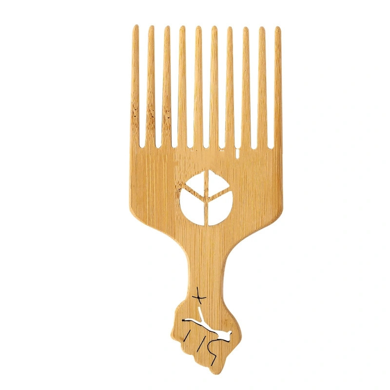 Vintage barber Wooden flat Cut Comb Household Fist pick and insert comb Fluffy comb hairdressing tool
