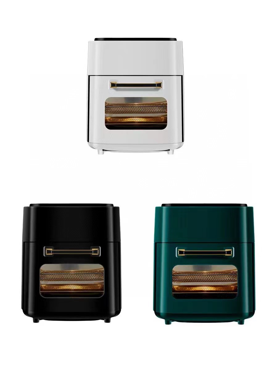Air fryer Home edition Smart air fryer oven super large capacity 15L can make a variety of food styles three black black dark green thumbnail