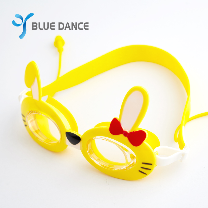 Blue Dance cute cartoon waterproof and fog-proof goggles Silicone goggles for children details Picture
