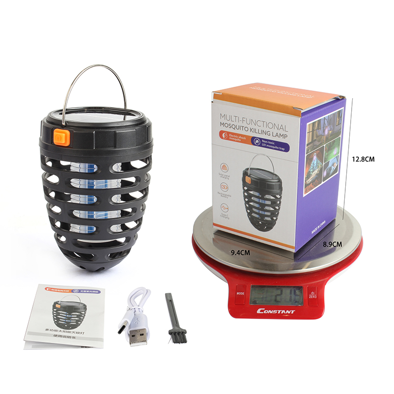Cross-border new products: Wall-mounted small portable solar mosquito-killing lamp, mosquito repellent lamp, insect-killing outdoor waterproof ultraviolet lamp Specification image
