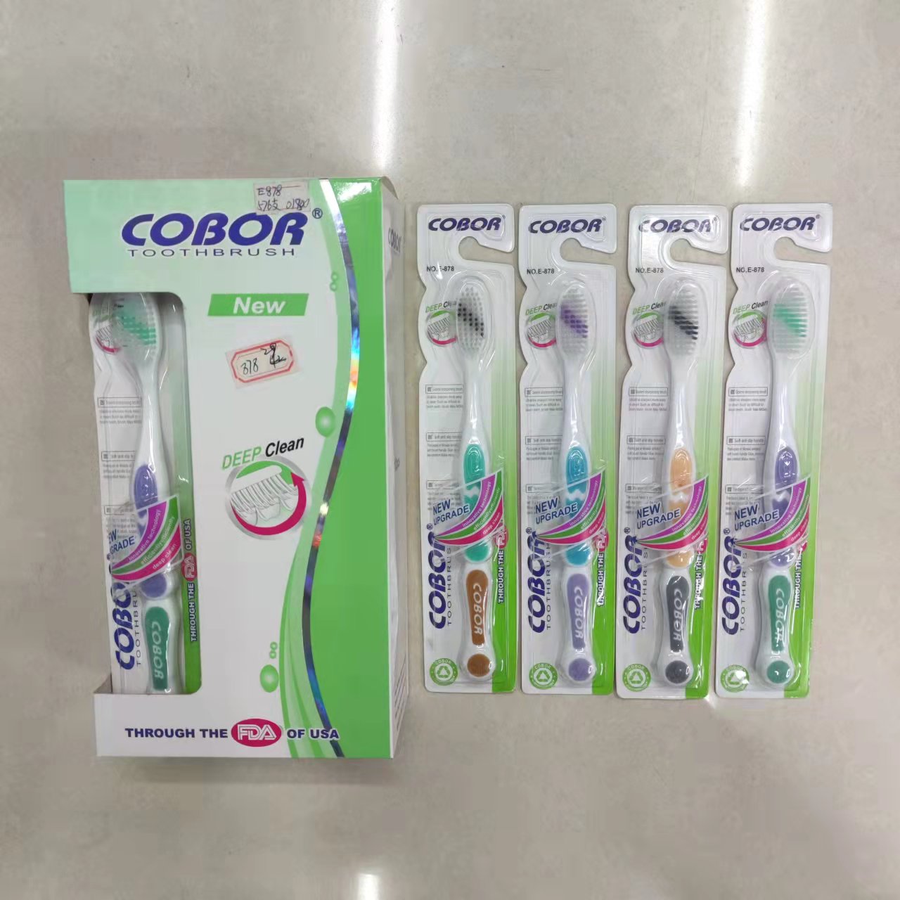 General merchandise toothbrush wholesale can be COBOR E878 export foreign trade English adult soft bristle toothbrush thumbnail