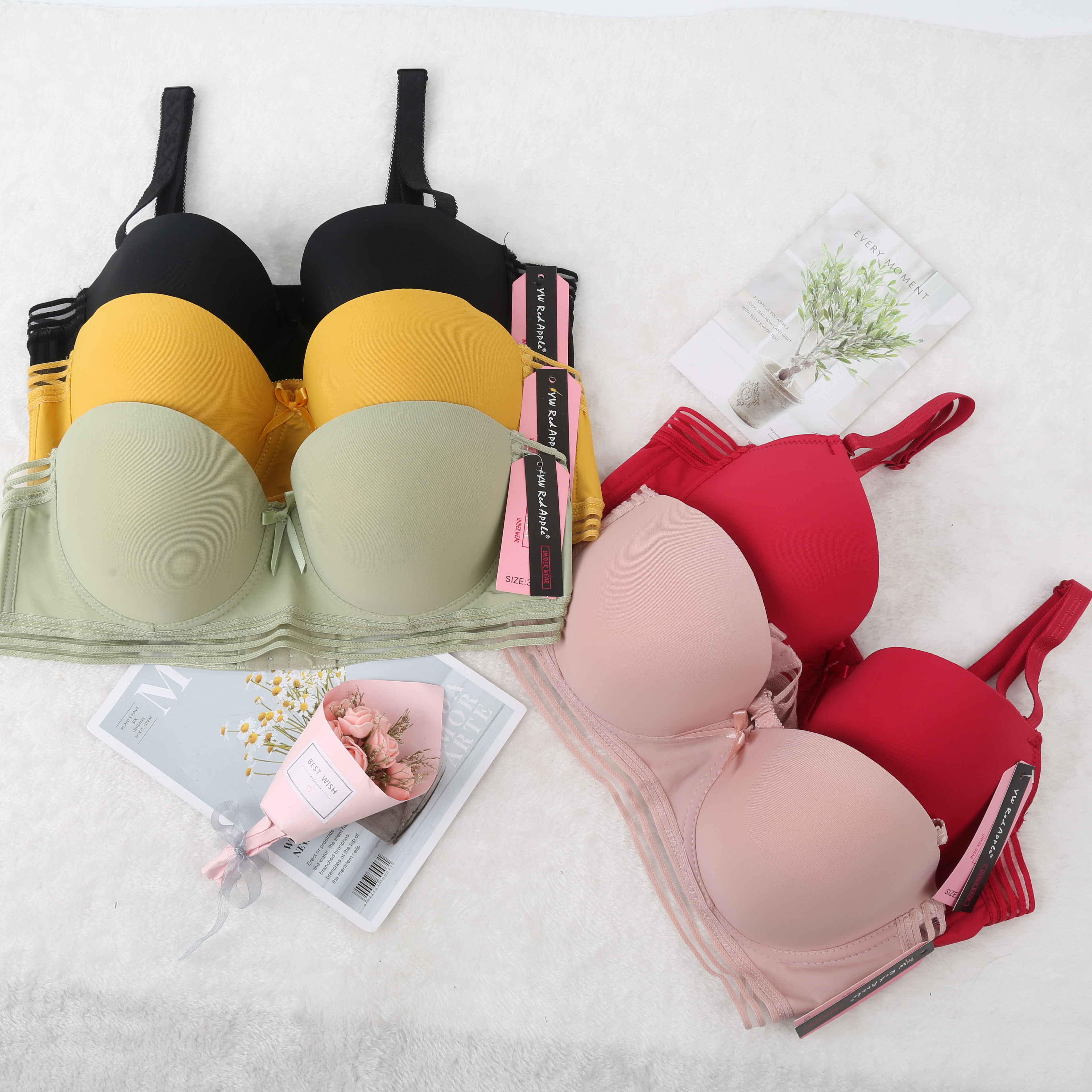 欧美南美聚拢文胸薄款有钢圈光面鱼丝带调整型性感透气胸罩女详情1