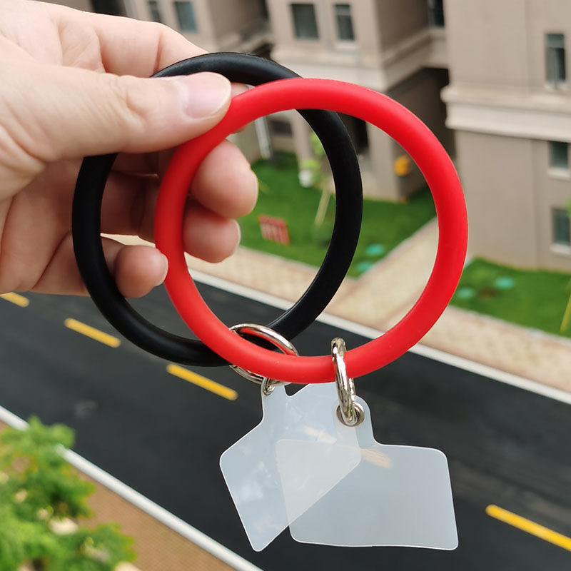 Silicone phone case clip, keychain, wrist strap, anti-loss hanging ring, outdoor hanging decoration, silicone keychain, non-drilling lanyard pic 7