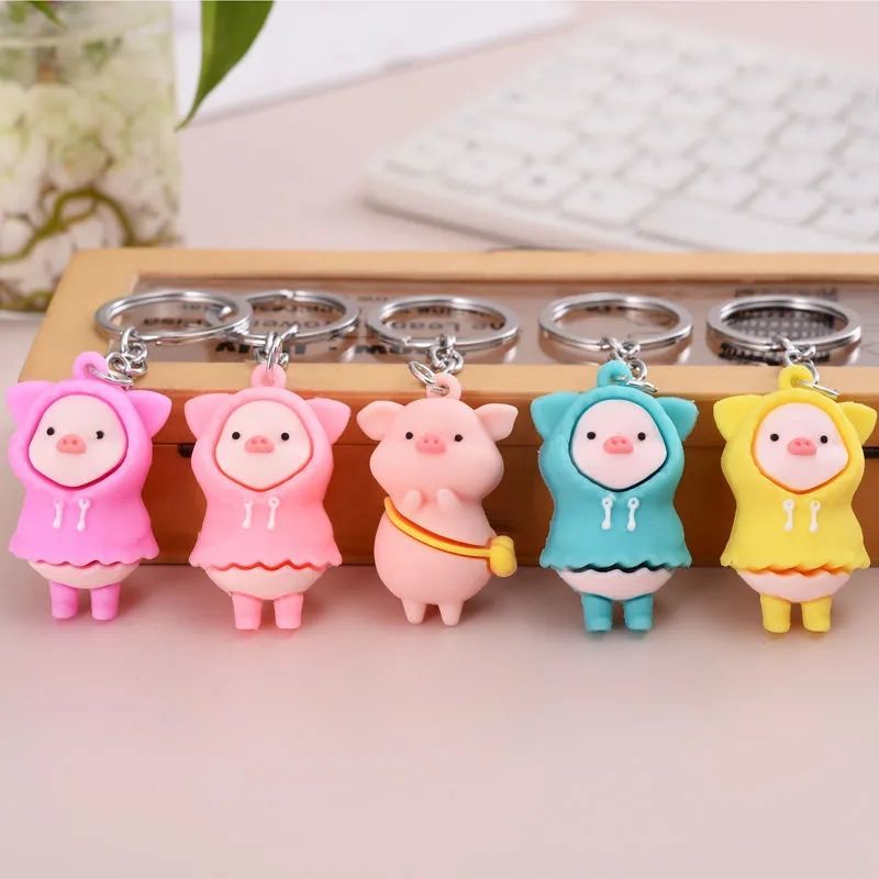 Three-dimensional silicone keychain series mixed 4 blue goose jewelry 83758392