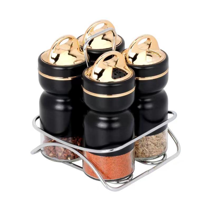 New Four-Piece Set Of Iron Rack For Hourglass Bottle Seasoning Jar Specification drawing
