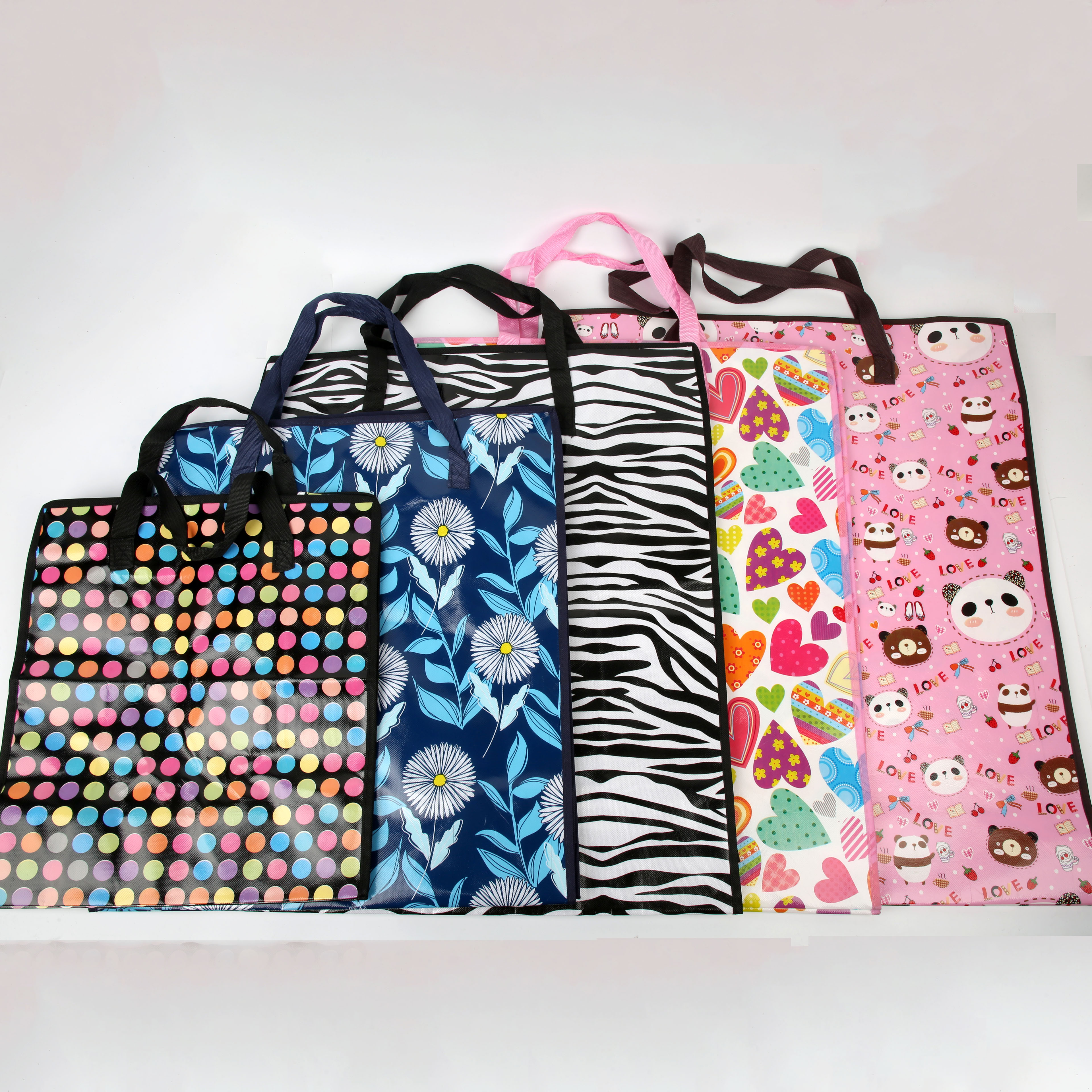 Short bag woven bag student duffel bag portable storage bag packing bag Large capacity factory direct sales wholesale bag thumbnail